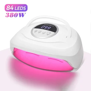 380W UV LED Lamp for Nail  84 LEDs Nail Dryer with Auto Sensor Quick-drying