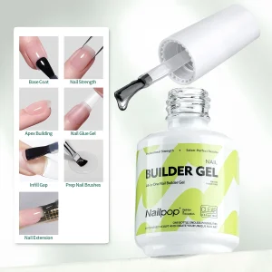 Nailpop Builder Nail Gel 4 Colors Base Coat Strengthener Thickening.l