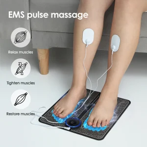 Rechargeable Electric Foot Massager Pad Electrostimulation Massage Mat.