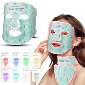 7 Colors + Infrared LED Face Mask and Neck Red Light Therapy Anti Aging