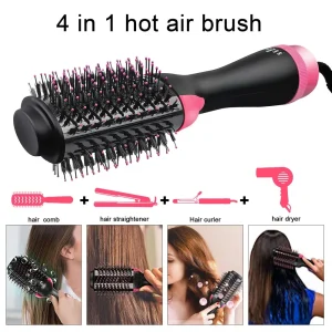 Women Hair Dryer Brush Hair Dryer Straightener Curler