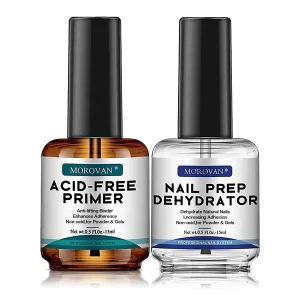 Morovan Natural Nail Dehydrator and Acid-Free Primer Nail.